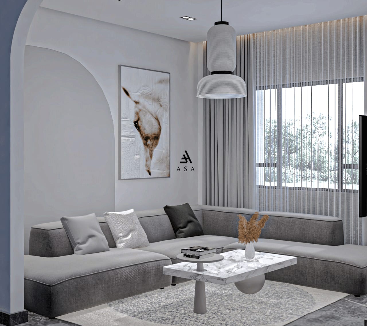 Modern Minimalist Living Room